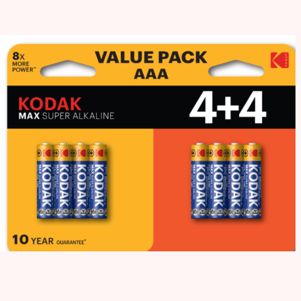 Kodak Stilo Xtralife Alkaline AA 4+4 Kodak Stilo Xtralife Alkaline AA 4+4